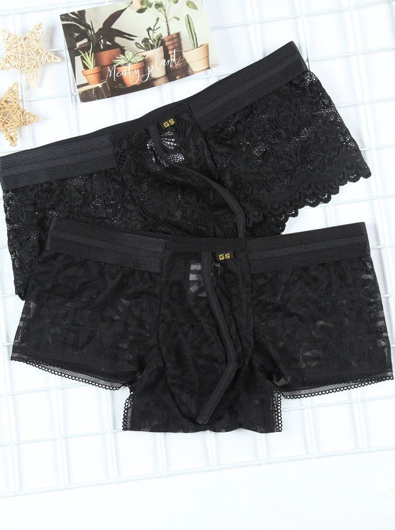 3D Sewing Full Lace Men's Boxer Shorts